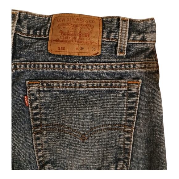 Vintage Levi's 550 Jeans Men's 36x32 Blue Straight Relaxed Fit Made In USA - Picture 4 of 10